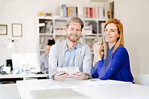 Confident company ceo at meeting