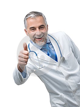 Confident doctor posing