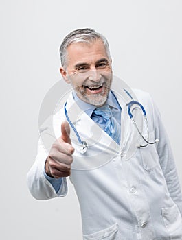 Confident doctor posing