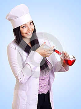 Confident doctor preparing injection