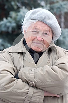 Confident elderly woman
