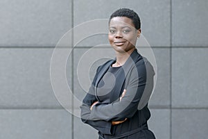 Confident friendly professional African woman