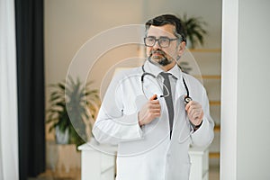 Confident general practitioner is ready to work.