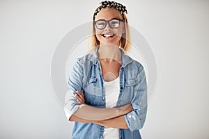 Confident group of diverse young entrepreneurs smiling