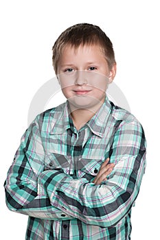 Confident handsome young boy