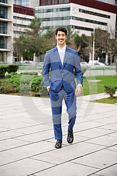 Confident Hispanic businessman in suit