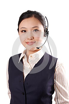 Confident hotline operator