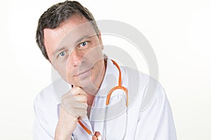 confident man doctor portrait in Successful doctor career concept