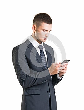 Confident man in formalwear. Businessman in suit isolated on white.