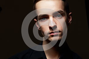 Confident man thinking