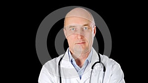 Confident mature doctor looking at camera