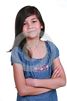 Confident Nine year old girl photo