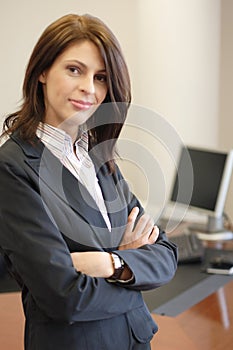 Confident smiling businesswoman