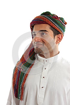 Confident, smiling ethnic arab man photo