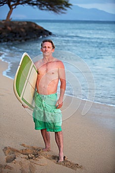 Confident Surfer at Shoreline