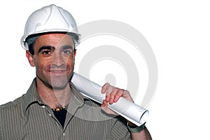 Confident young architect