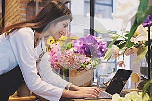 Confident Young Business Owner Flower Shop Store.