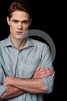 Confident young smart guy