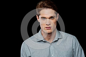 Confident young smart guy