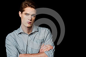 Confident young smart guy