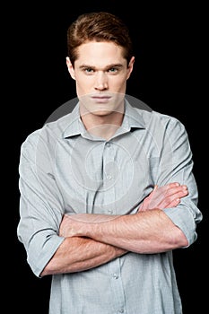 Confident young smart guy