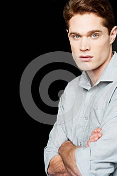 Confident young smart guy