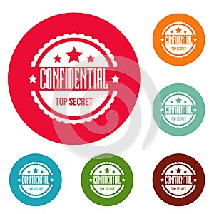 Confidental logo, simple style.