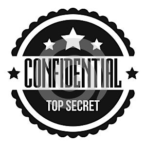 Confidental logo, simple style.