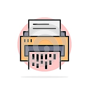 Confidential, Data, Delete, Document, File, Information, Shredder Abstract Circle Background Flat color Icon