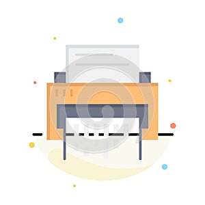 Confidential, Data, Delete, Document, File, Information, Shredder Abstract Flat Color Icon Template