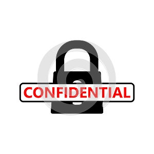 Confidential icon, Confidential sign or logo