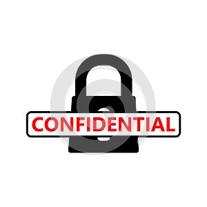 Confidential icon, Confidential sign or logo photo