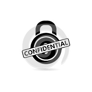 Confidential information concept icon on white background