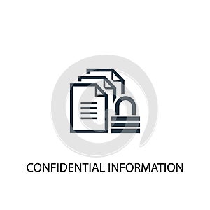 Confidential information icon. Simple
