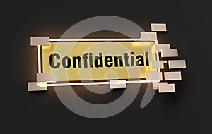 Confidential modern golden sign