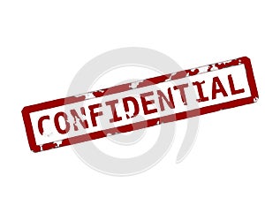 Confidential rubber ink stamp
