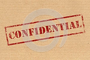 Confidential rubber ink stamp photo