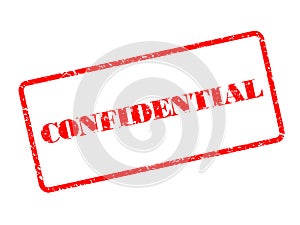 Confidential rubber stamp illustration on white background