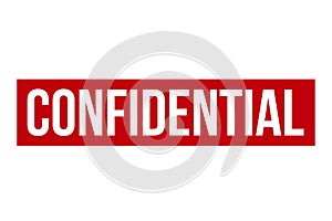 Confidential Rubber Stamp Isolated On White Background