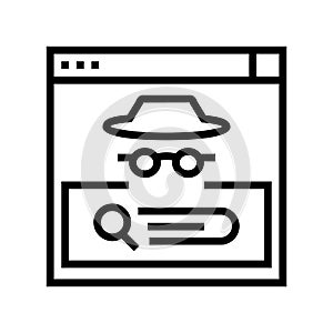 confidential security system line icon vector illustration