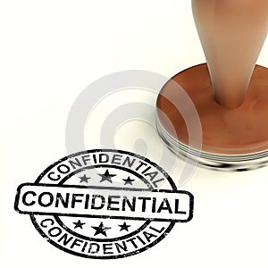 Confidential Stamp Showing Private Correspondence Or Documents