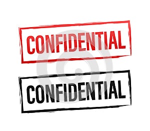 Confidential stamp on white background. Vector stock illustration