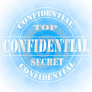 Confidential Top Secret Sign, Symbol or Stamp