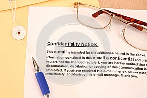 Confidentiallity Notice
