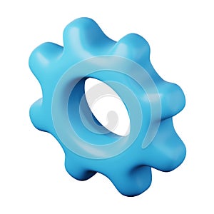Configuration settings cogwheel gear high quality 3D render illustration icon.
