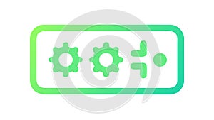 Configuration Settings Gear Icon Panel, vector design Generative AI