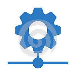 Configure connection glyph color flat vector icon