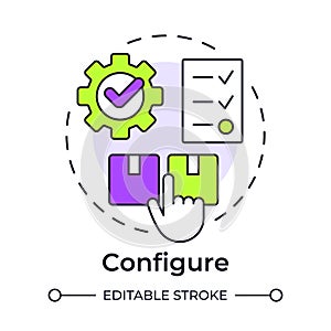 Configure multi color concept icon photo