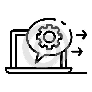 Configure server connection icon, outline style photo