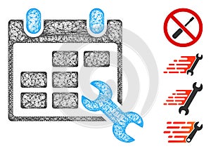 Configure Timetable Web Vector Mesh Illustration